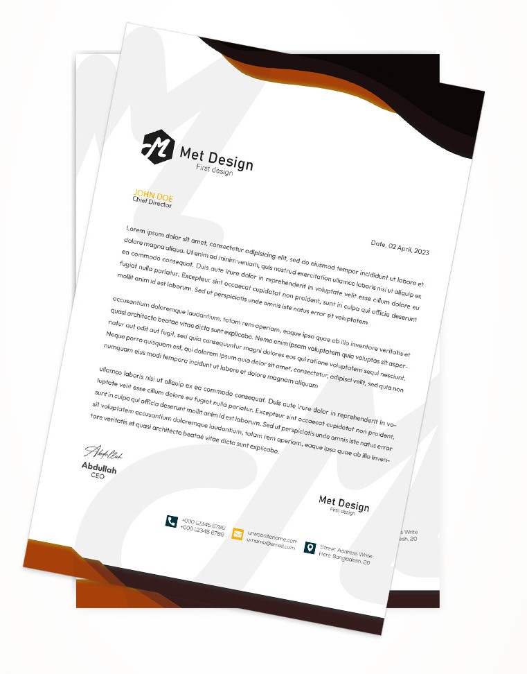 brand impact with letterhead