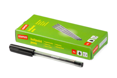 Picture of Ball Point Pen - Staples - Black - Pack of 10