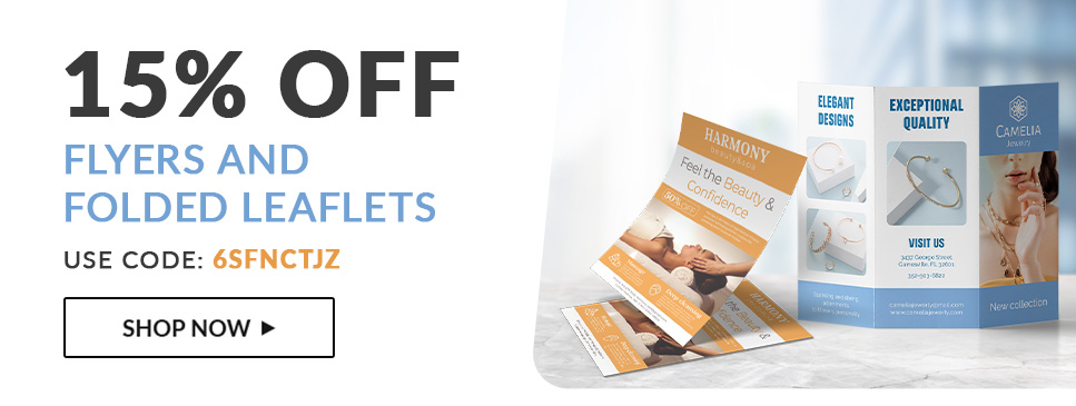 15% Off Flyers and Folded Leaflets